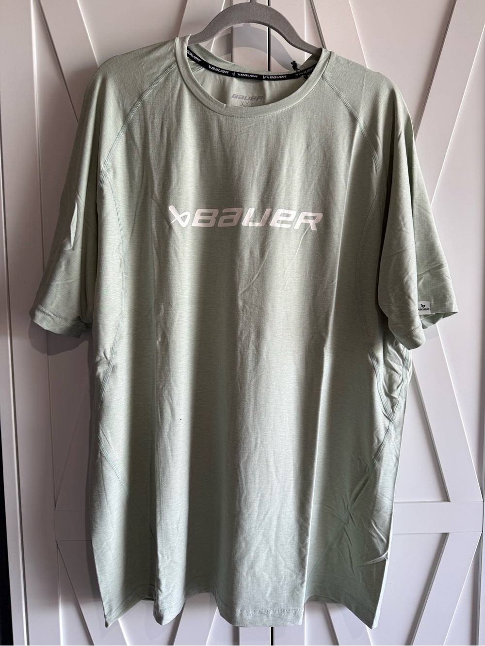 Bauer Men's Light Sage Green Short Sleeve Performance Tee